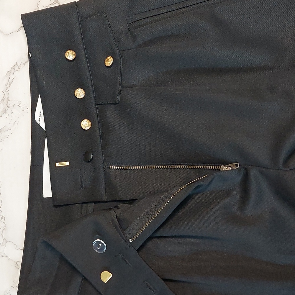 Anthropologie Yaya Aflalo High-waist Black Trousers, Size 6 - Picture 5 of 8